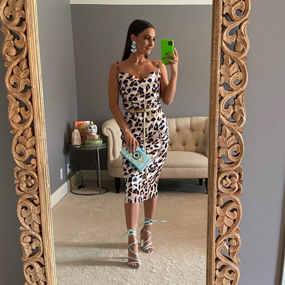 Leopard slip dress